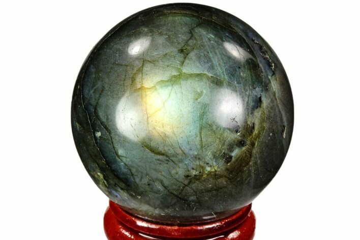 Flashy, Polished Labradorite Sphere - Great Color Play #105731